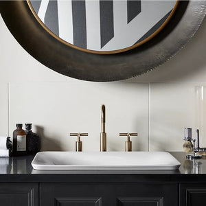 Sartorial Herringbone Carillon Rectangle Wading Pool 14.56' x 21.13' x 6.13' Vitreous China Vessel Bathroom Sink in White