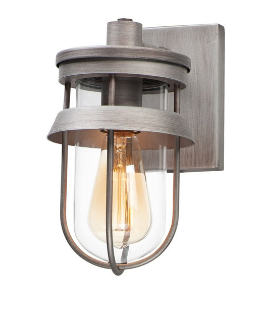 Breakwater 5.75" Single Light Outdoor Wall Sconce in Weathered Zinc
