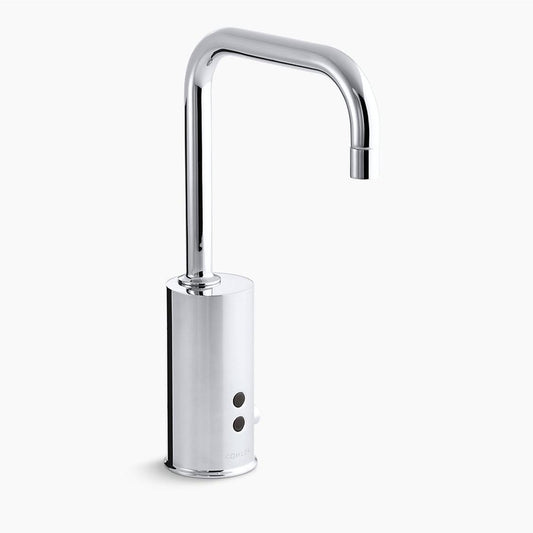 Gooseneck Touchless Vanity Faucet in Polished Chrome with Temperature Mixer
