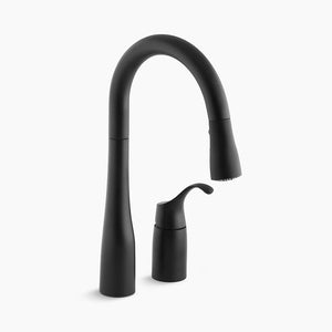 Simplice Two Hole Single-Handle Kitchen Faucet in Matte Black