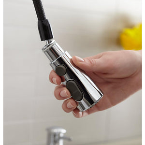 Simplice Two Hole Single-Handle Kitchen Faucet in Matte Black