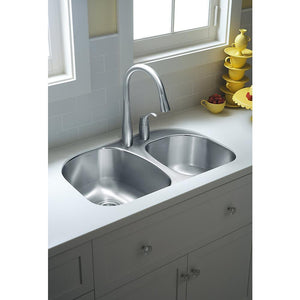 Simplice Two Hole Single-Handle Kitchen Faucet in Matte Black