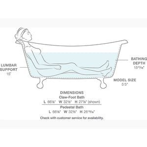Artifacts 66.13' Enameled Cast Iron Freestanding Bathtub in White with Black Exterior