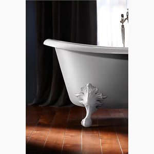 Artifacts 66.13' Enameled Cast Iron Freestanding Bathtub in White