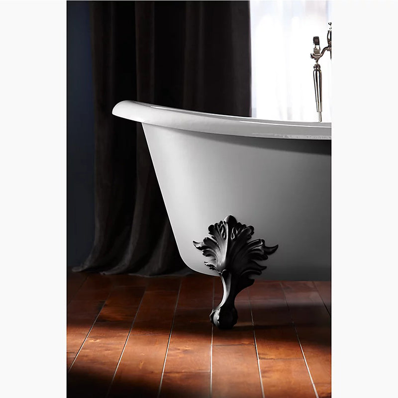 Artifacts 66.13' Enameled Cast Iron Freestanding Bathtub in White