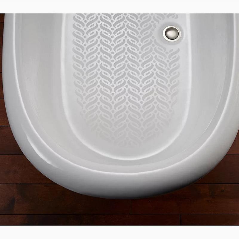 Artifacts 66.13' Enameled Cast Iron Freestanding Bathtub in White