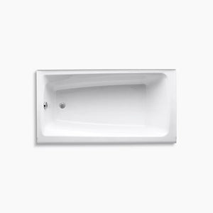 Mendota 60' Enameled Cast Iron Left Drain Alcove Bathtub in White