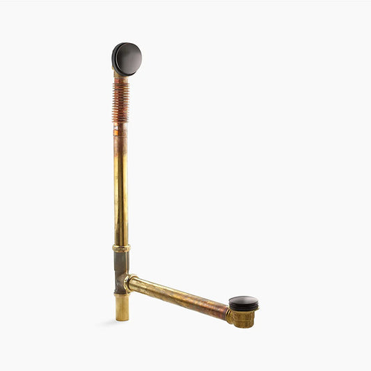 Clearflo Oil-Rubbed Bronze Toe Tap Bath Drain (18" x 3.25" x 27.38")