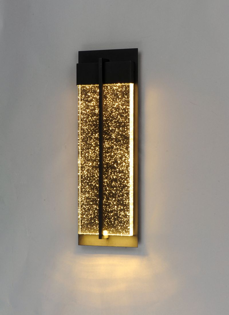 Cascade Single Light Wall Sconce in Black