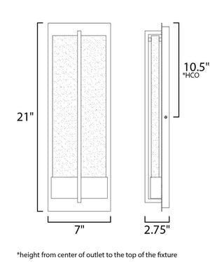 Cascade Single Light Wall Sconce in Black