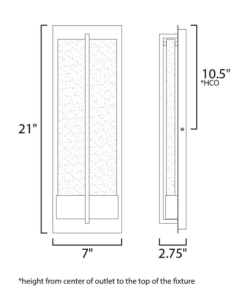 Cascade Single Light Wall Sconce in Black