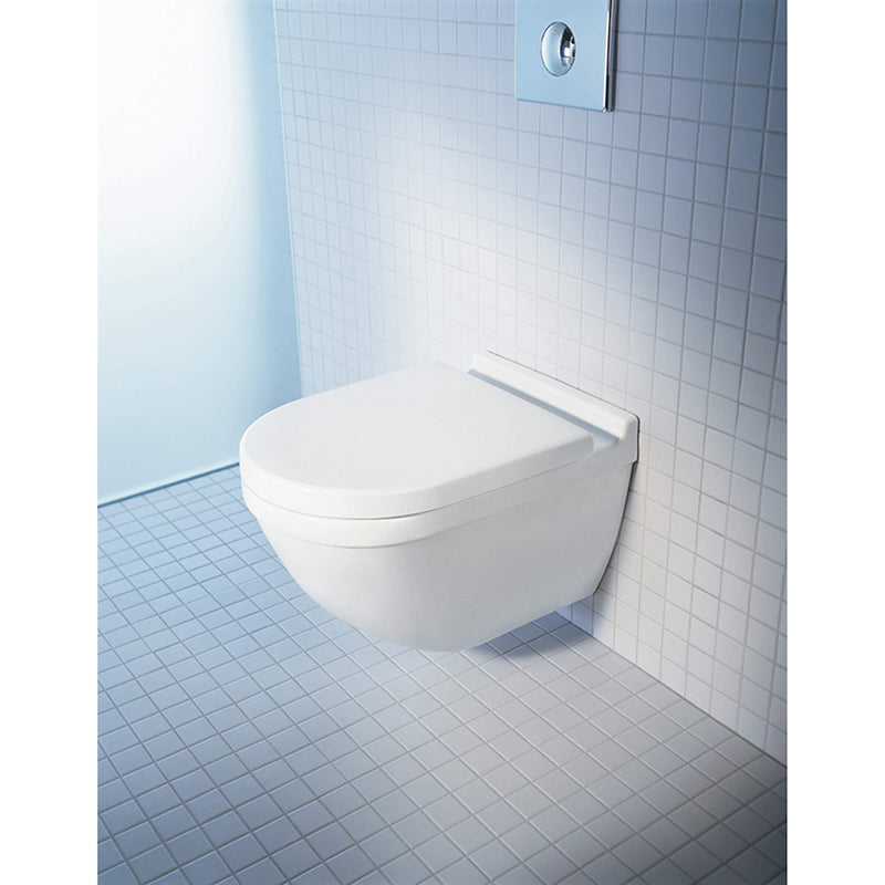 Starck 3 Elongated 1.6 gpf & 0.8 gpf Dual-Flush Wall Mount Toilet in White
