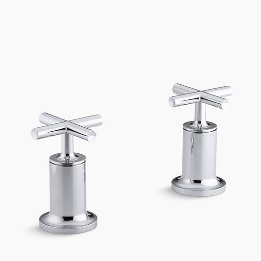 Purist Cross Handle Bath Valve Trim in Polished Chrome