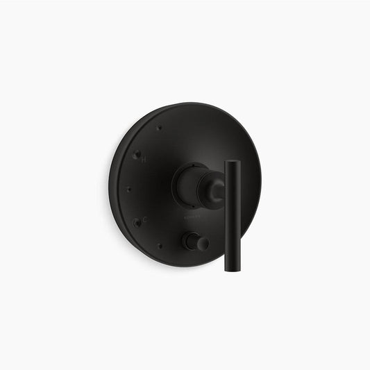 Purist Lever Handle Valve Trim in Matte Black