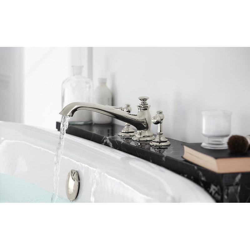 Artifacts Lever Bath Handle Trim in Vibrant Polished Nickel