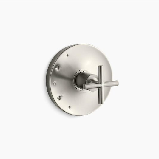 Purist Cross Handle Valve Trim in Vibrant Brushed Nickel