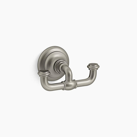 Artifacts 2.63" Double Robe Hook in Vibrant Brushed Nickel