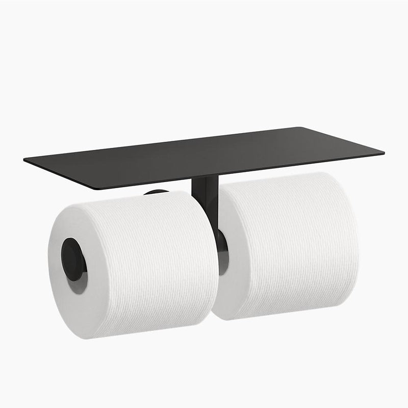 Kohler Components 11.56 Double Toilet Paper Holder in Matte Black