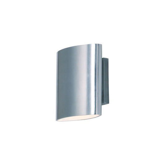 Lightray 7" 2 Light Outdoor Wall Sconce in Brushed Aluminum