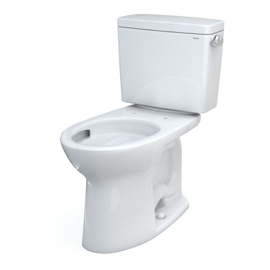 Drake Elongated 1.28 gpf Two-Piece Toilet in Cotton White - ADA Compliant and Right Hand Trip Lever