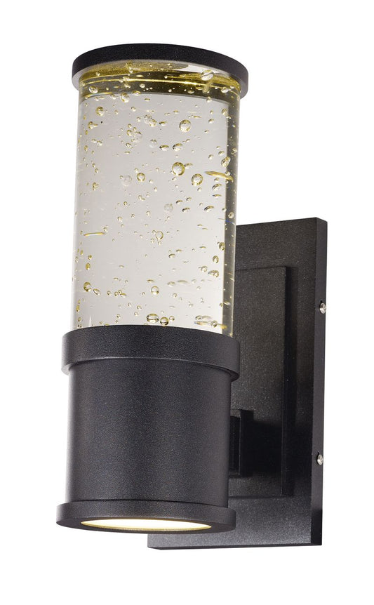 Pillar 5" 2 Light Outdoor Wall Sconce in Galaxy Black