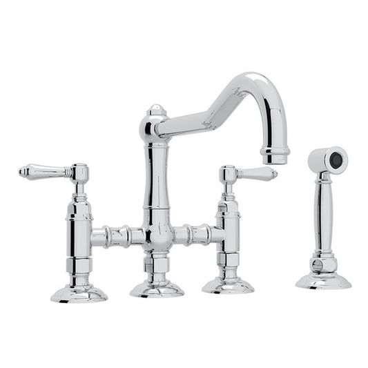Acqui Bridge Kitchen Faucet in Polished Chrome