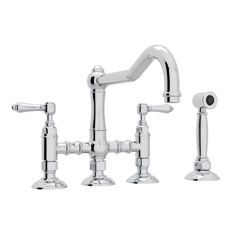 Acqui Bridge Kitchen Faucet in Polished Chrome