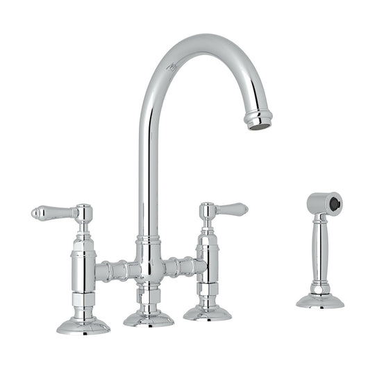 San Julio Bridge Kitchen Faucet in Polished Chrome