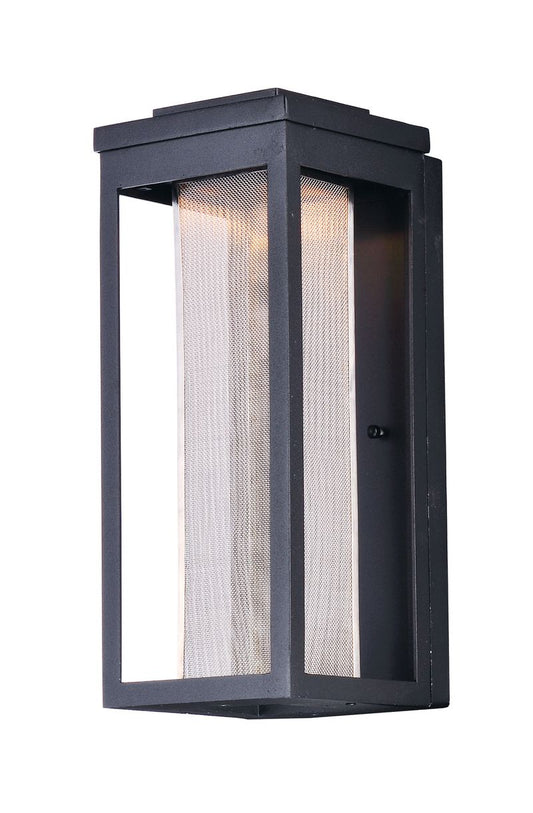 Salon 6" x 15" Single Light Outdoor Wall Sconce in Black