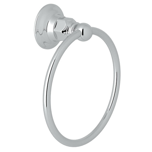 Italian 6.25" Towel Ring in Polished Chrome
