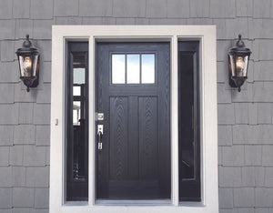 Sentry 7' Single Light Outdoor Wall Sconce in Black