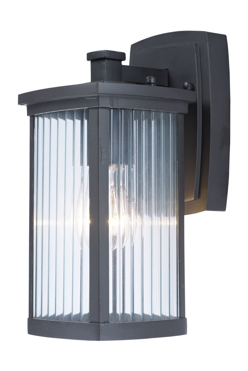 Terrace 5.25' Single Light Outdoor Wall Sconce in Bronze with Clear Glass Finish