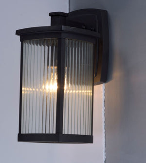 Terrace 5.25' Single Light Outdoor Wall Sconce in Bronze with Clear Glass Finish