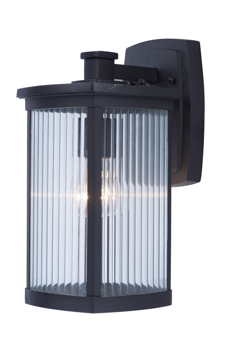 Terrace 7' Single Light Outdoor Wall Sconce in Bronze with Clear Glass Finish