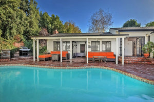 Terrace 5.25' Single Light Outdoor Wall Sconce in Bronze with Frosted Glass Finish