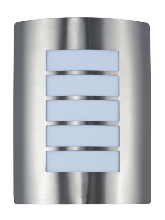 View E26 9" Single Light Outdoor Wall Sconce in Stainless Steel