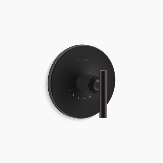 Purist Single Lever Handle Thermostatic Valve Trim in Matte Black