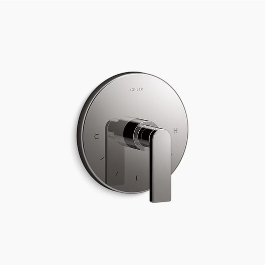 Composed Single Lever Handle Thermostatic Valve Trim in Vibrant Titanium