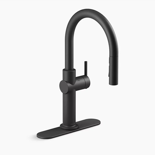 Crue Touchless Pull-Down Kitchen Faucet in Matte Black