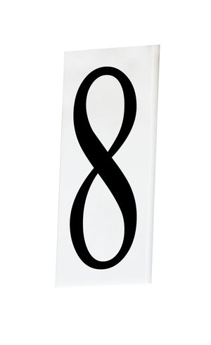 Address 5' Number 8 Tile in White