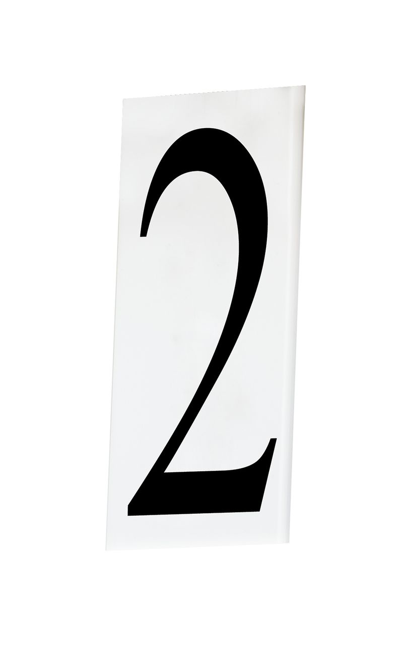 Address 5' Number 2 Tile in White