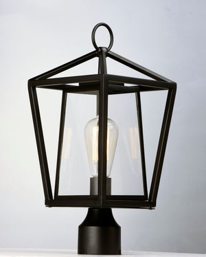 Artisan 17.25' Single Light Outdoor Post Lantern in Black