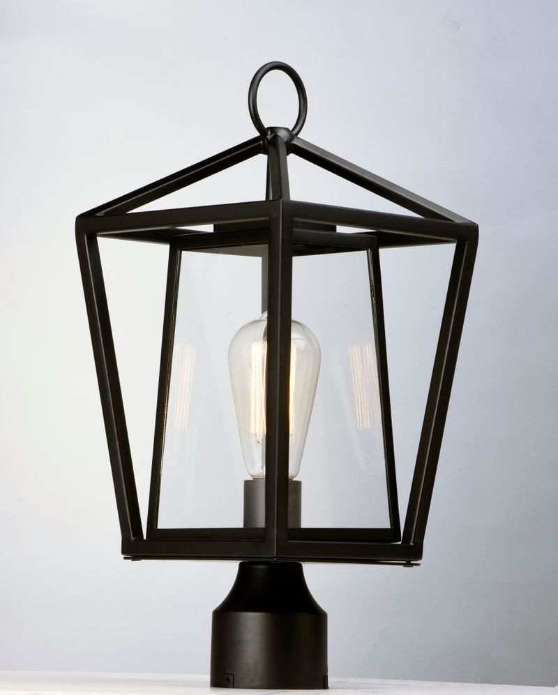 Artisan 17.25' Single Light Outdoor Post Lantern in Black