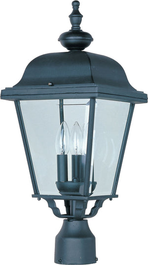 Builder Cast 24' 3 Light Outdoor Post Mount in Black