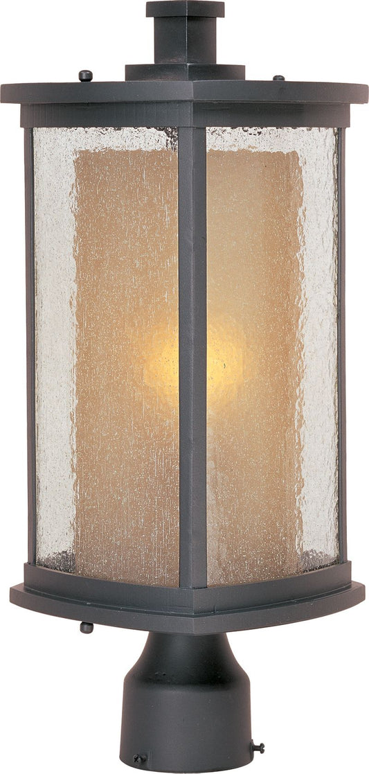 Bungalow 18" Single Light Outdoor Post Mount in Bronze