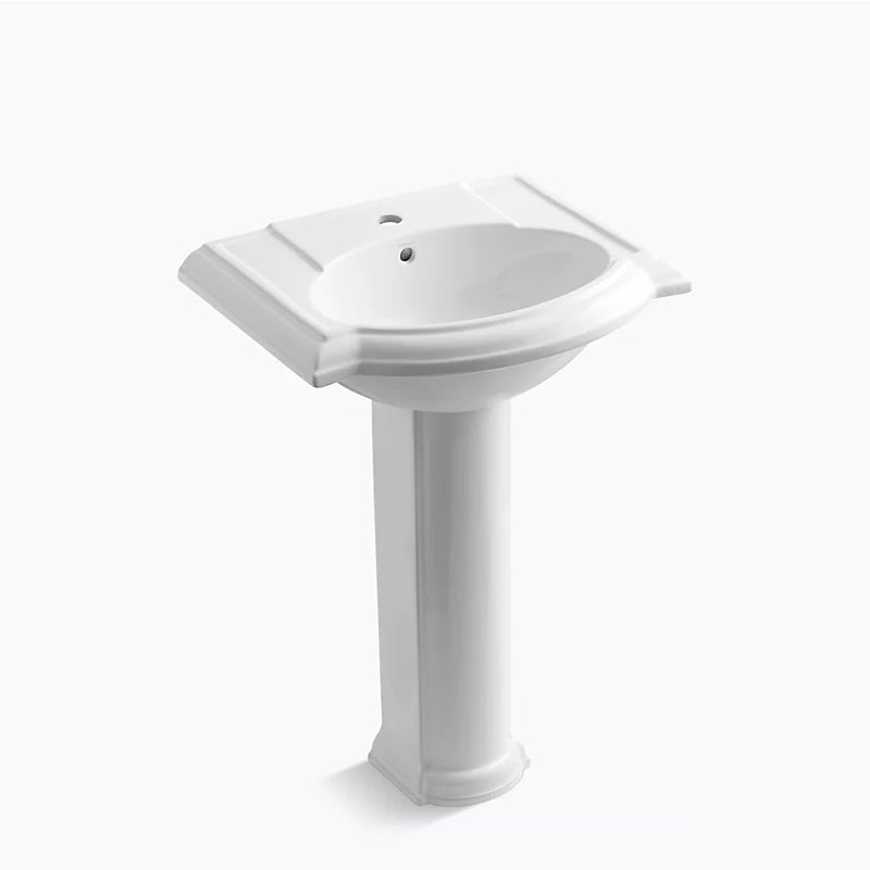KOHLER Devonshire Vitreous China Pedestal in White KOHLER Devonshire Vitreous China Pedestal in White