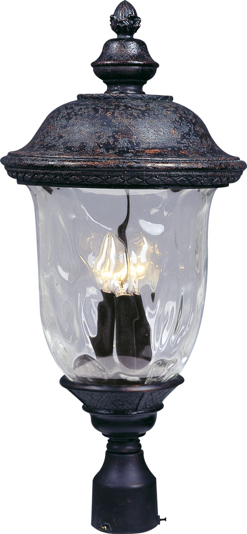 Carriage House DC 26.5' 3 light Outdoor Pole/Post Mount in Oriental Bronze