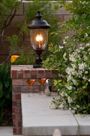 Carriage House DC 26.5' 3 light Outdoor Pole/Post Mount in Oriental Bronze