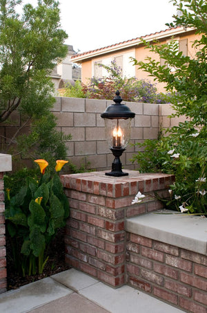 Carriage House DC 29' 3 light Outdoor Pole/Post Mount in Oriental Bronze