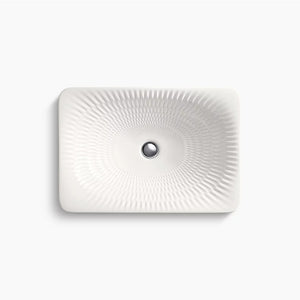 Derring Carillon Wading Pool 14.56' x 21.13' x 6.13' Vitreous China Vessel Bathroom Sink in Translucent White
